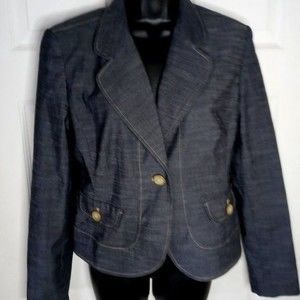 RAFAELLA DENIM BLAZER SZ 10